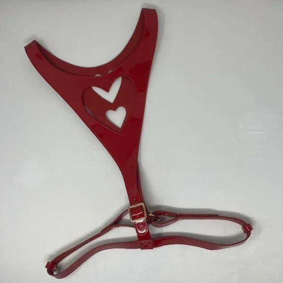 Agent Provocateur Ettie Red Patent Leather Harness S/M New $650